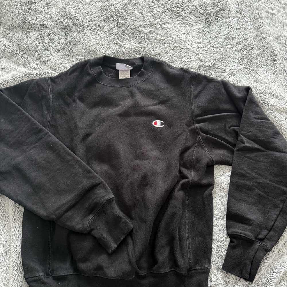 Champion Men's Black Crewneck Sweater
